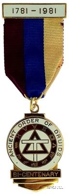 Знак 200-летия Ордена Друидов (Ancient Order of Druids)