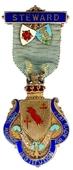 Знак RMIB 1927. STEWARD ROYAL MASONIC INSTITUTION FOR BOYS. – Королевский Масонский институт для мальчиков.