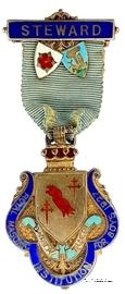 Знак RMIB 1927. STEWARD ROYAL MASONIC INSTITUTION FOR BOYS. – Королевский Масонский институт для мальчиков.