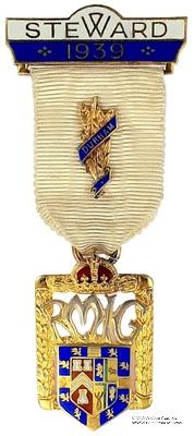 Знак RMIG 1939. STEWARD ROYAL MASONIC INSTITUTION FOR GIRLS.  – Королевский Масонский институт для девочек.
