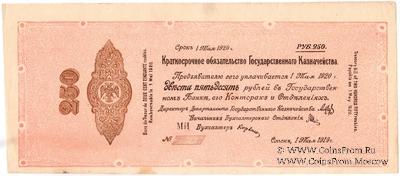 250 рублей 1919 г. (Омск) ПРОБА